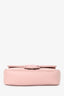 Gucci Perfect Pink Leather Chevron Quilted Super Mini GG Marmont Belt Bag