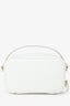 Prada White Saffiano Leather Mini Logo Pouch Crossbody Bag GHW