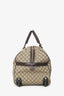 Gucci Brown Coated Canvas/Leather Duffle Trolley Bag