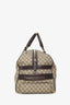 Gucci Brown Coated Canvas/Leather Duffle Trolley Bag