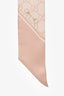 Gucci Pink Silk Monogram Twilly