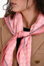 Gucci Pink/Gold Silk Monogram Scarf