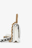 Pre-Loved Chanel™ White Quilted 'Chanel 19' Wallet On Chain with Two Tone Hardware