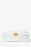 Pre-Loved Chanel™ White Quilted 'Chanel 19' Wallet On Chain with Two Tone Hardware