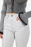 Agolde Light Grey Leather Pants Size 26