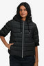 Herno Black Sparkled 3/4 sleeve Hooded Puffed Jacket Size 38
