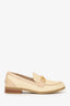 Stuart Weitzman Beige Raffia Chain Loafers Size 8