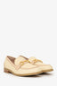 Stuart Weitzman Beige Raffia Chain Loafers Size 8