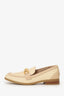 Stuart Weitzman Beige Raffia Chain Loafers Size 8