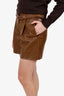 Rebecca Taylor Brown Leather Belted Shorts Size 4