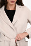 Max Mara Cream Wool Robe Coat Size 8 US
