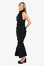 Elliatt Black Ruffled Maxi Dress Size XXS