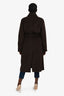 Max Mara Brown Wool Belted Coat Size 10