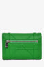Christian Dior Green Leather Diorama Compact Wallet