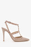 Valentino Nude Patent Cage Rockstud Heels Size 39