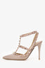 Valentino Nude Patent Cage Rockstud Heels Size 39