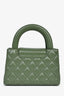 Pre-Loved Chanel™ Green Lambskin Mini Kelly Shopper Tote