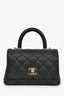 Pre-Loved Chanel™ Black Caviar Extra Mini Coco Handle Flap Bag