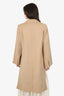 Fendi 2025 Beige Wool Mink FF Fur Pocket Coat Size 40