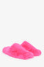 Balenciaga Pink Faux Fur Teddy Mules Size 40 Mens
