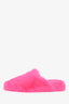 Balenciaga Pink Faux Fur Teddy Mules Size 40 Mens