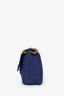 Saint Laurent Blue Raffia 'Niki' Medium Shoulder Bag
