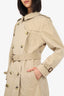 Burberry Brown 'Kensington' Midi Trench Coat Size 14 With Belt