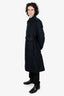 Burberry 2024 Black Cotton/Wool-Lined Long Trench Coat Size 48