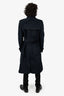 Burberry 2024 Black Cotton/Wool-Lined Long Trench Coat Size 48