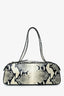 Khaite Beige/Black Snake Embossed 'Simona' Shoulder Bag