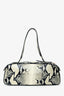 Khaite Beige/Black Snake Embossed 'Simona' Shoulder Bag