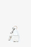 Prada White Leather 'Re-Edition 2002' Medium Shoulder Bag with Chain