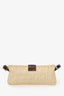 Fendi Beige FF Zucca Canvas Baguette Pochette
