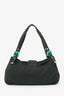 Fendi Green/Blue Jersey Double Strap Mama Baguette Bag