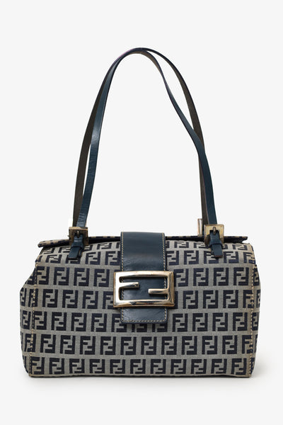 Fendi Navy/Grey FF Zucca Canvas Bento Box Bag – Mine & Yours