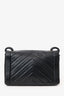 Pre-Loved Chanel™ 1991-94 Black Chevron Leather Medium Envelope Flap Bag (Refurbished)