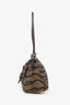 Fendi Brown Tiger Print Canvas Mini Mama Baguette Shoulder Bag