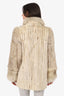 Vintage Beige Mink & Fox Fur Jacket Women Size 4