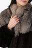 Vintage Dark Ranch Mink & Fox Fur Coat Jacket Women Size 6-8