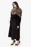 Vintage Dark Ranch Mink & Fox Fur Coat Jacket Women Size 6-8