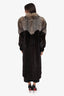 Vintage Dark Ranch Mink & Fox Fur Coat Jacket Women Size 6-8