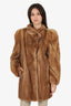 Vintage Natural Canadian Pastel Mink Fur Coat Jacket Women Size 8