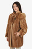 Vintage Natural Canadian Pastel Mink Fur Coat Jacket Women Size 8