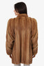 Vintage Natural Canadian Pastel Mink Fur Coat Jacket Women Size 8