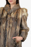 Vintage Grey American Fox Fur Coat Jacket Women Size 4/6