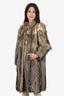 Vintage Grey American Fox Fur Coat Jacket Women Size 4/6