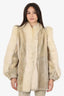 Vintage Beige Sheared Beaver & Fox Fur Coat Jacket Women Size 4