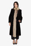 Vintage Brown Sheared Beaver Fox Fur Coat Size 2