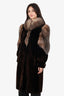 Vintage Alaska Seal & Fox Fur Coat Jacket Women Size 6-8