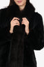 Vintage Brown Sheared Rabbit & Raccoon Fur Jacket Coat Women Size 4/6